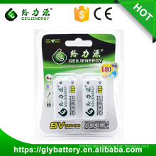 680mah rechargeable li-ion 9v batteries high capacity